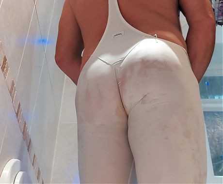 A white Tendenze bodysuit is even sexier when its wet