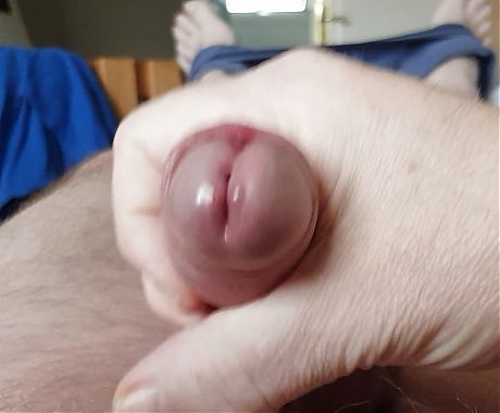 Playing on the Sofa and Jerking My Little Cock Waiting for My Orgasm and My Juice to Come