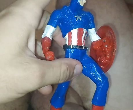 Exotic tools to stimulate the dick, garlic kneader and Captain America.
